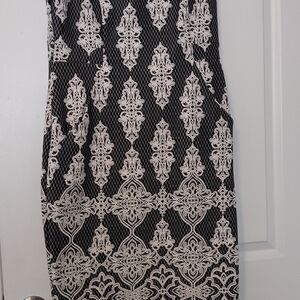 Enfocus Studio Monochrome Patterned Dress